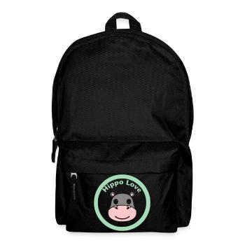 Nilpferd Kopf Gesicht Maske Lächeln - Rucksack - Schwarz - Vorne
