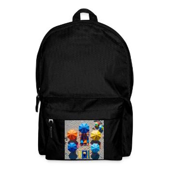 Retraite colorée sur la plage - Sac à dos - noir - Devant
