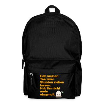 TEA TIME LOVER , FÜR ALLE FANS VON TEE MIT HUMOR - Rucksack - Schwarz - Vorne
