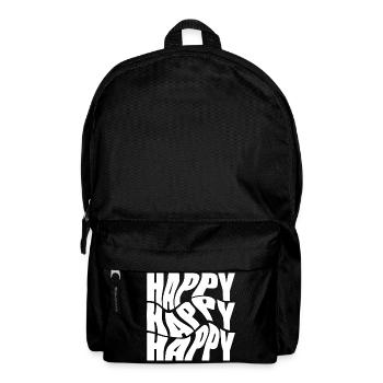 Bold Happy Graffiti Typography - Backpack - black - Front
