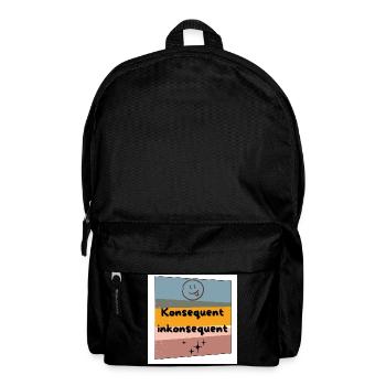 Konsequent inkonsequent Farbkontrast - Rucksack - Schwarz - Vorne