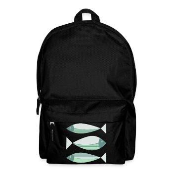 Illustrated Graphic Fish Green - Backpack - black - Front