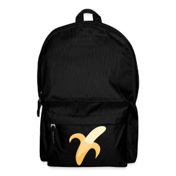 Minimal Banana Peel Illustration - Backpack - black - Front