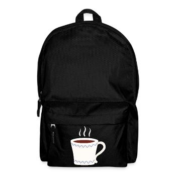 Dampfender Becher mit blauem Wave-Verschluss - Rucksack - Schwarz - Vorne