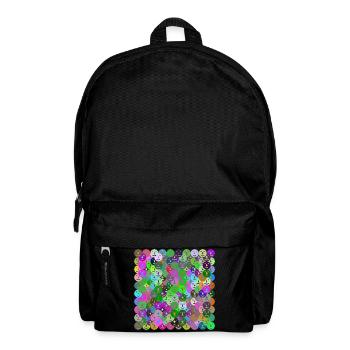 Gesichter Collage - Rucksack - Schwarz - Vorne