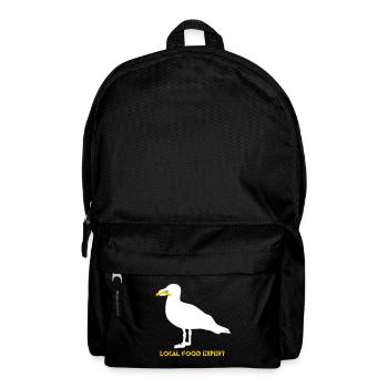 Local Food Expert Seagull - White - Backpack - black - Front