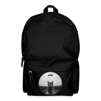 Design drôle d’extraterrestre d’un chat spatial OVNI - Sac à dos - noir - Devant