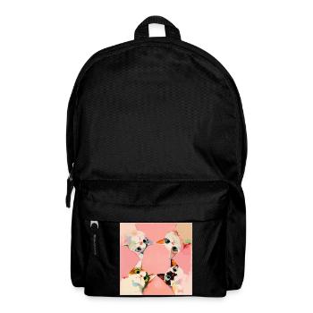 Vier Katzen im Kreis | Pastell Kawaii Motiv - Rucksack - Schwarz - Vorne