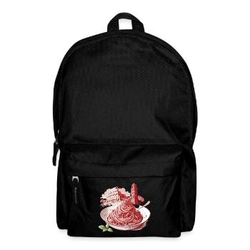 Römische Pasta trifft Landmarken - Rucksack - Schwarz - Vorne