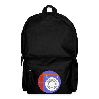 51169_Friseur Kreispendant vor Backsteinwand - Rucksack - Schwarz - Vorne