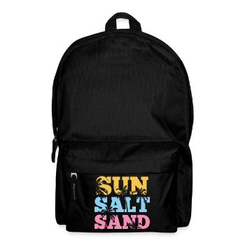 Sommerzeit - Sonne, Salz und Sand - Rucksack - Schwarz - Vorne
