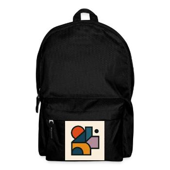 Formes Géométriques Contrastées - Sac à dos - noir - Devant