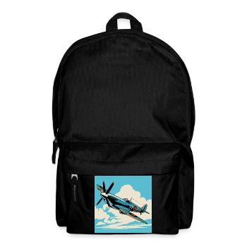 Vintage Prop Airshow Pop Art - Rucksack - Schwarz - Vorne