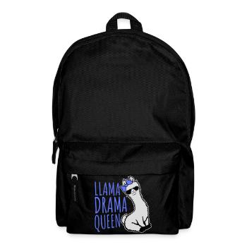 Llama Drama Queen Cool Sunglasses Sitting Funny - Backpack - black - Front