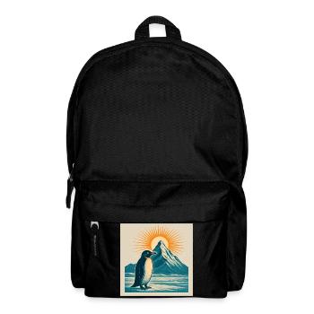 Polarsonne über Berglandschaft - Rucksack - Schwarz - Vorne