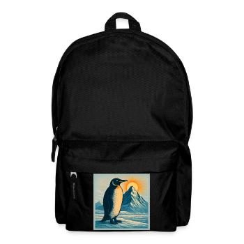 Penguin Sonnenaufgang über Eisbergen - Rucksack - Schwarz - Vorne