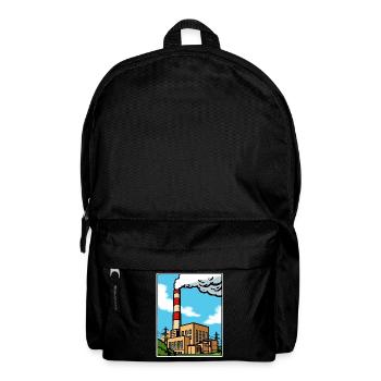 Silhouette de dessins animés industriels - Sac à dos - noir - Devant