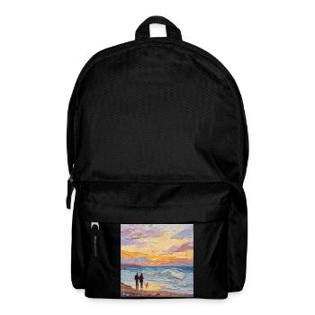 Coucher de soleil sur la mer - Sac à dos - noir - Devant