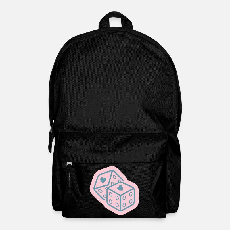 Heart Dice Design - Backpack - black