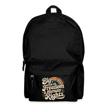 Big Fan of Freedom & Human Rights - Backpack - black - Front