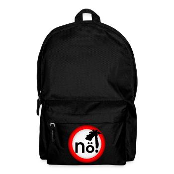 Verbot Nein Giraffe - Rucksack - Schwarz - Vorne