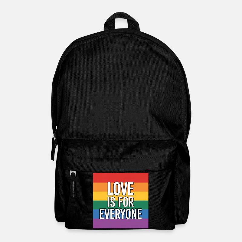 Love is for Everyone - Antifa Rainbow Tee - Rucksack - Schwarz