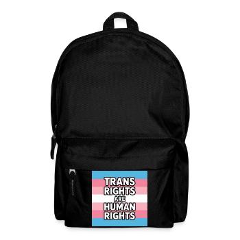 Trans Rights are human Rights - Pride Tee - Backpack - black - Front
