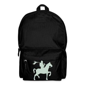Ritter Krieger auf ein Pferd - Rucksack - Schwarz - Vorne