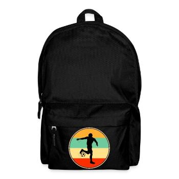 Retro Footballer Silhouette Vintage Football - Backpack - black - Front