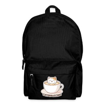 Catppuccino Cup: Cute Cat in Coffee - Backpack - black - Front