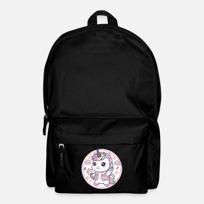 Kawaii Unicorn Pastel Magic - Mignon & Mignon - Sac à dos - noir