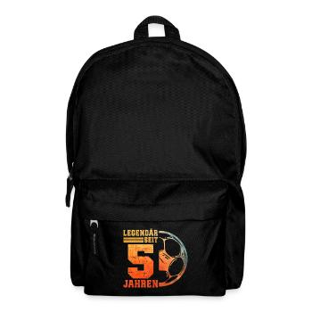 5th Birthday 5 Years Young Kids Football - Backpack - black - Front