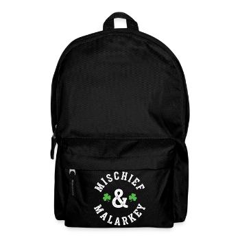 Mischief & Malarkey Shamrock Logo - Backpack - black - Front