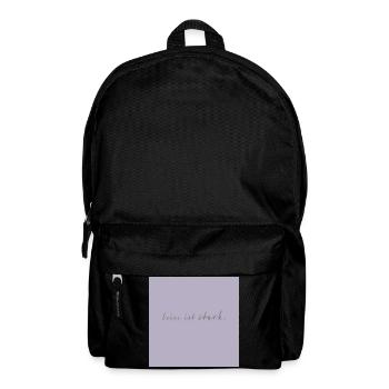 Silence est fort Affiche typographique minimaliste - Sac à dos - noir - Devant