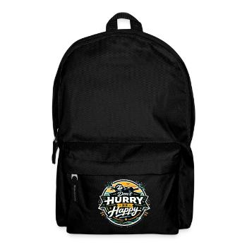 Dont Hurry Be Happy Sloth - Rucksack - Schwarz - Vorne