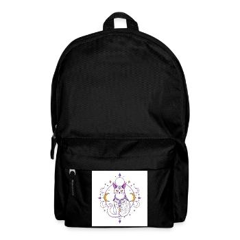 mystical-cat-moon-celestial-A - Backpack - black - Front