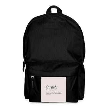 Family First – Heartwarming Family Love Des - Sac à dos - noir - Devant