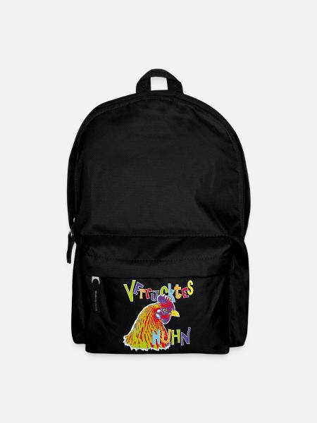 Chicken Fans - Rooster - Rooster - Flower Chicken - Organic - Backpack - black