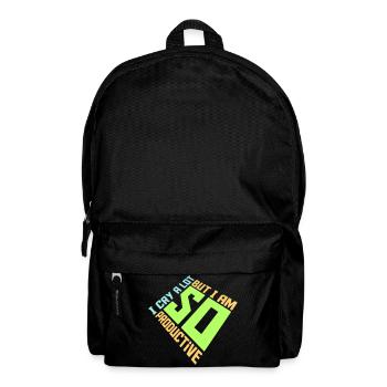 I Cry A Lot But I Am So Productive Lustig Emotion - Rucksack - Schwarz - Vorne