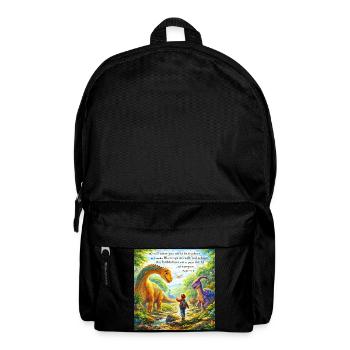 Glaubensschutz im Dino-Wunderland - Rucksack - Schwarz - Vorne