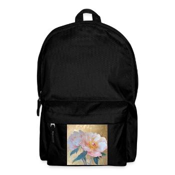 Goden Elegante Rosa Pfingstrose Blumen - Rucksack - Schwarz - Vorne