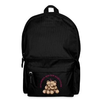 Together we are strong as a bear – Cute teddy bears - Backpack - black - Front