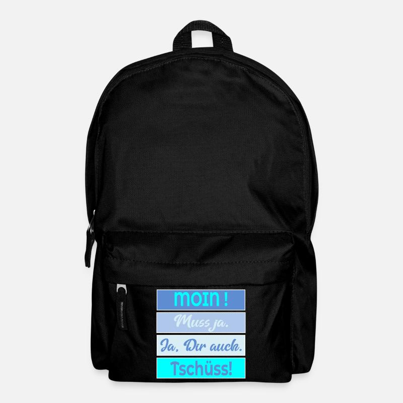 Plauderei Moin Tschüss - Rucksack - Schwarz