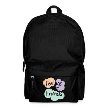 Feelings are Friends Mental Health Statement - Backpack - black - Front