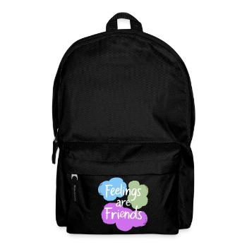 Feelings are Friends Mental Health Statement - Backpack - black - Front