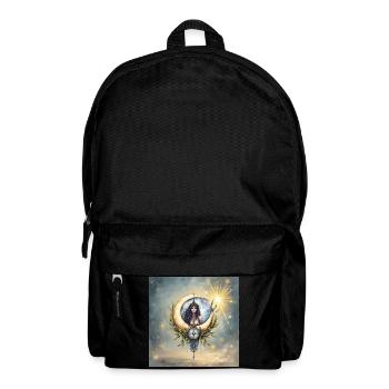 Lunar Goddess in Floral Crescent - Backpack - black - Front