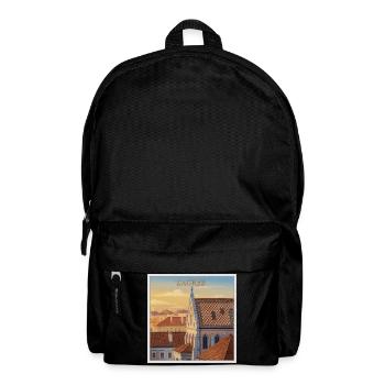 Zagreb Dachlandschaft im Abendlicht - Rucksack - Schwarz - Vorne
