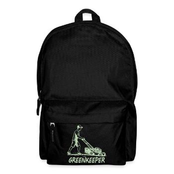 GREENKEEPER Leidenschaft Rasenpflege Garten - Rucksack - Schwarz - Vorne