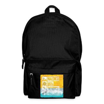 Balearen Inseln Retro Stempel - Rucksack - Schwarz - Vorne
