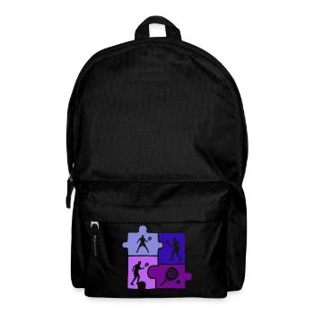 Padel Tennis Puzzle Sportsman Outfit - Backpack - black - Front